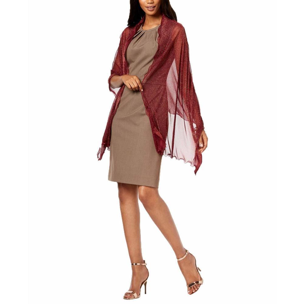 INC International Concepts Ruffle-Edge Metallic Evening Wrap (Purple)